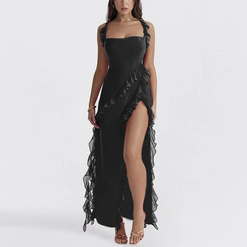 The Amara Pleated Slit Dress