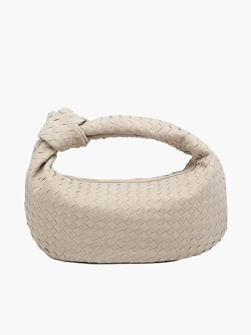 The Elara Woven Suede Tote