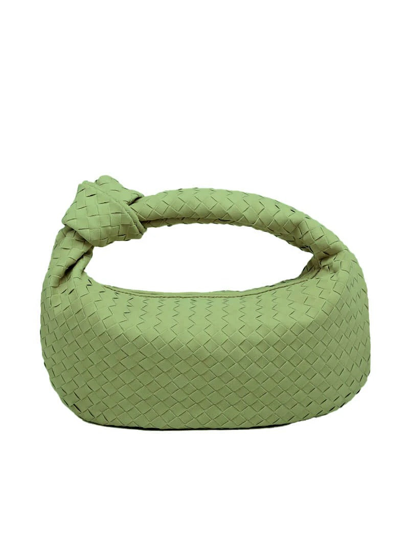 The Elara Woven Suede Tote