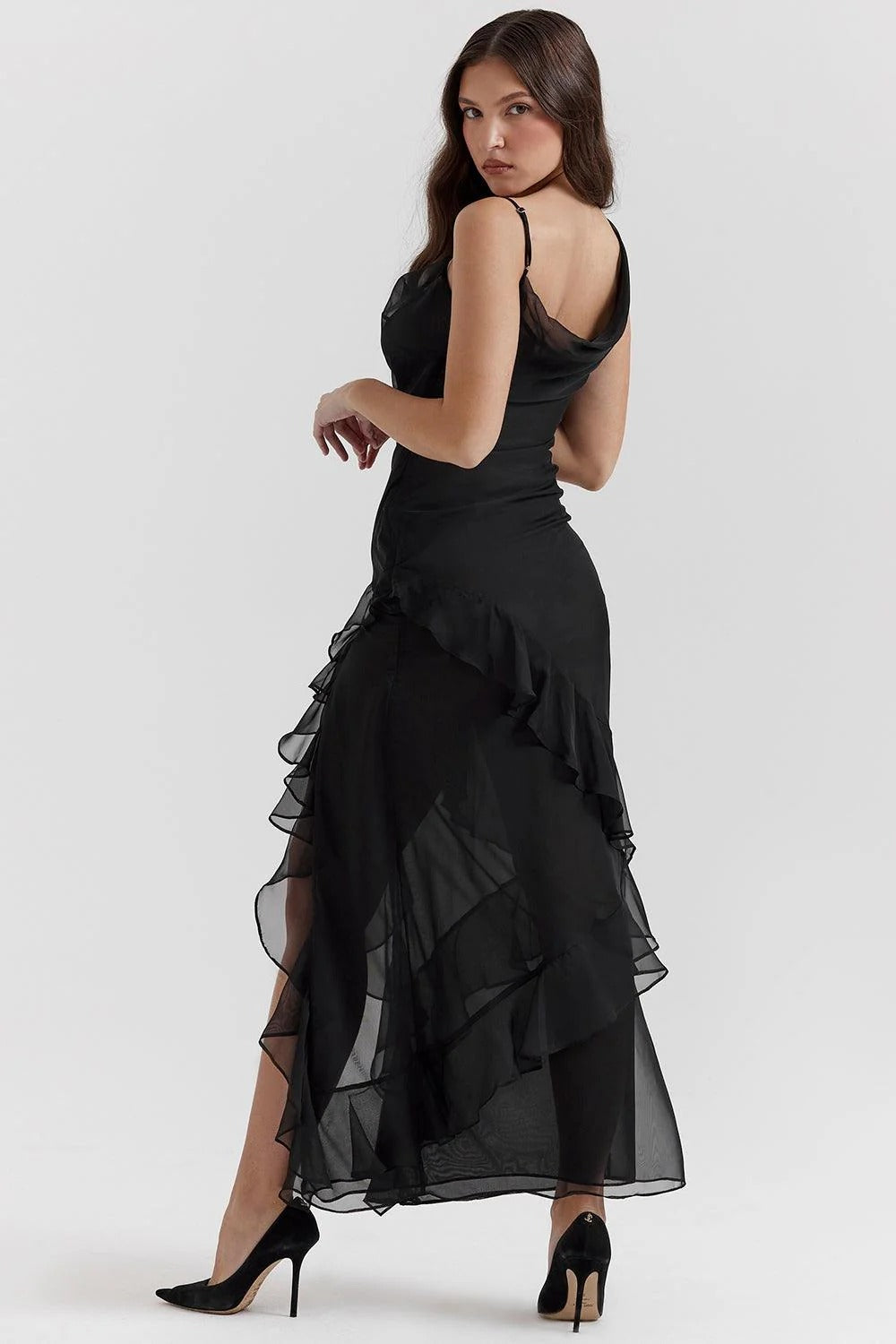 The Isla Ruffle Maxi Dress