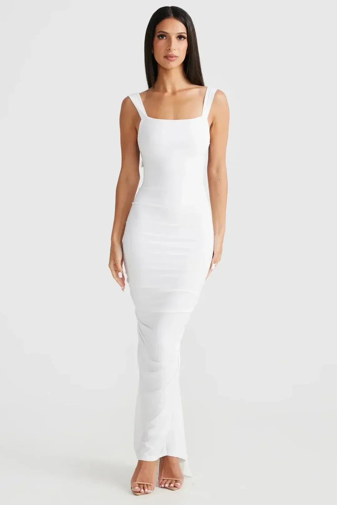 The Juliana Backless Pleated Gown